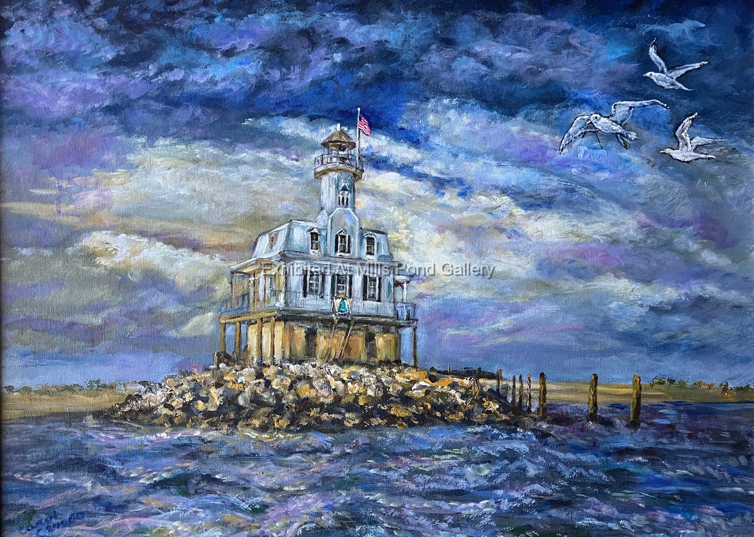 Carol Ceraso-Long Beach Bar Lighthouse-Acrylic NEW.jpg