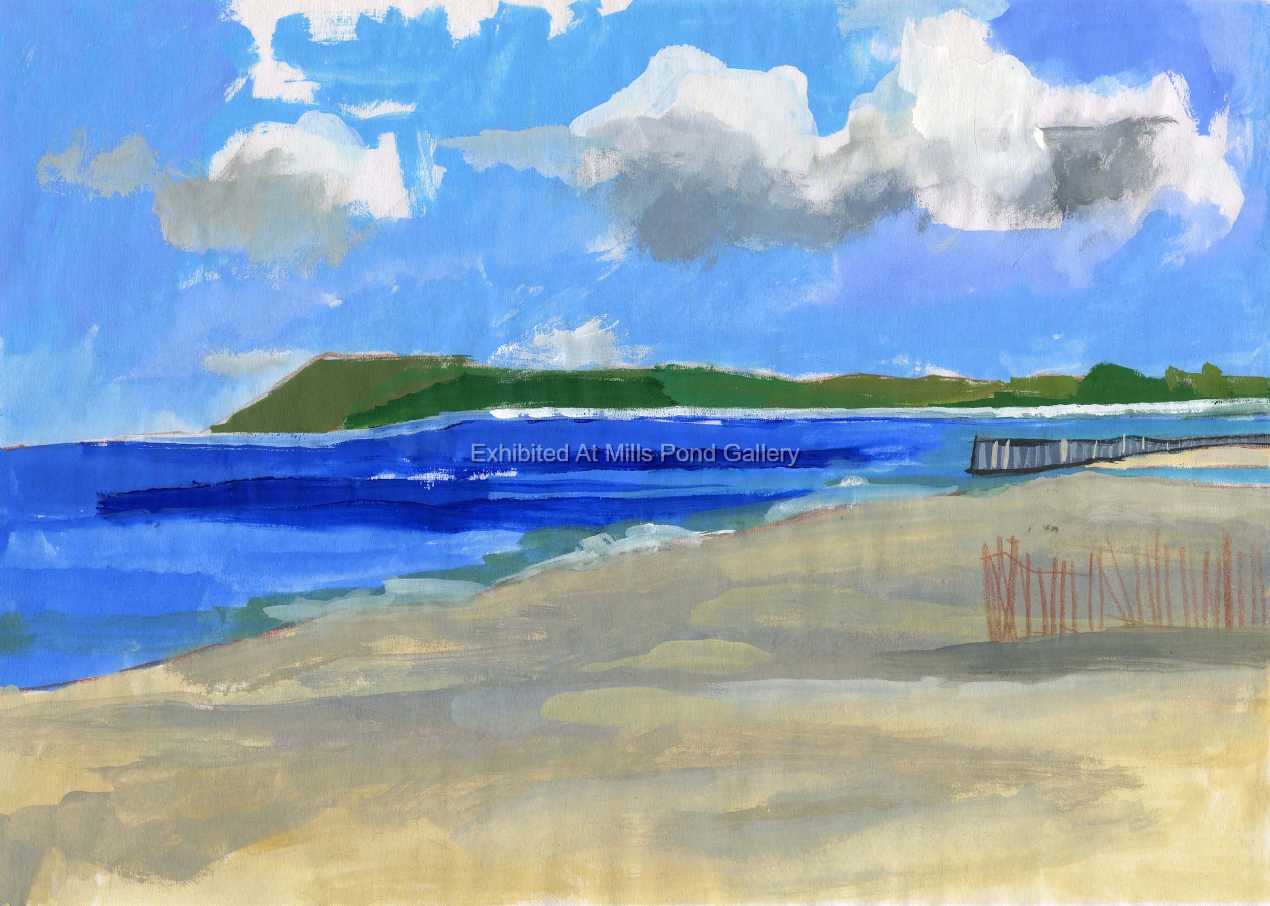 Melanie Reim-South Jamesport Beach-Gouache, conté pencil on paper.jpg