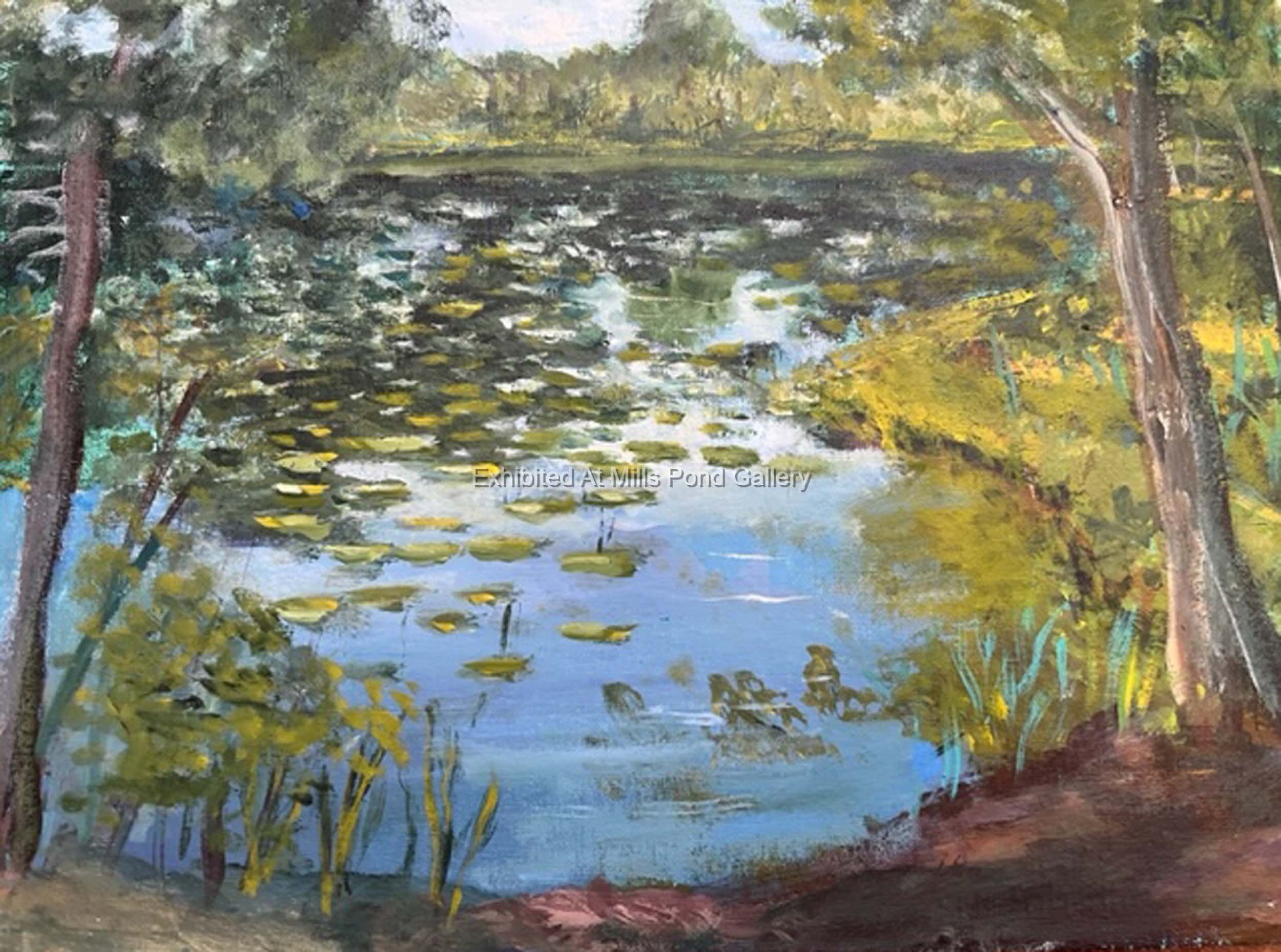 Sheila Breck-Water Lilies-Peconic Herb Farm-Acrylic (1).jpg