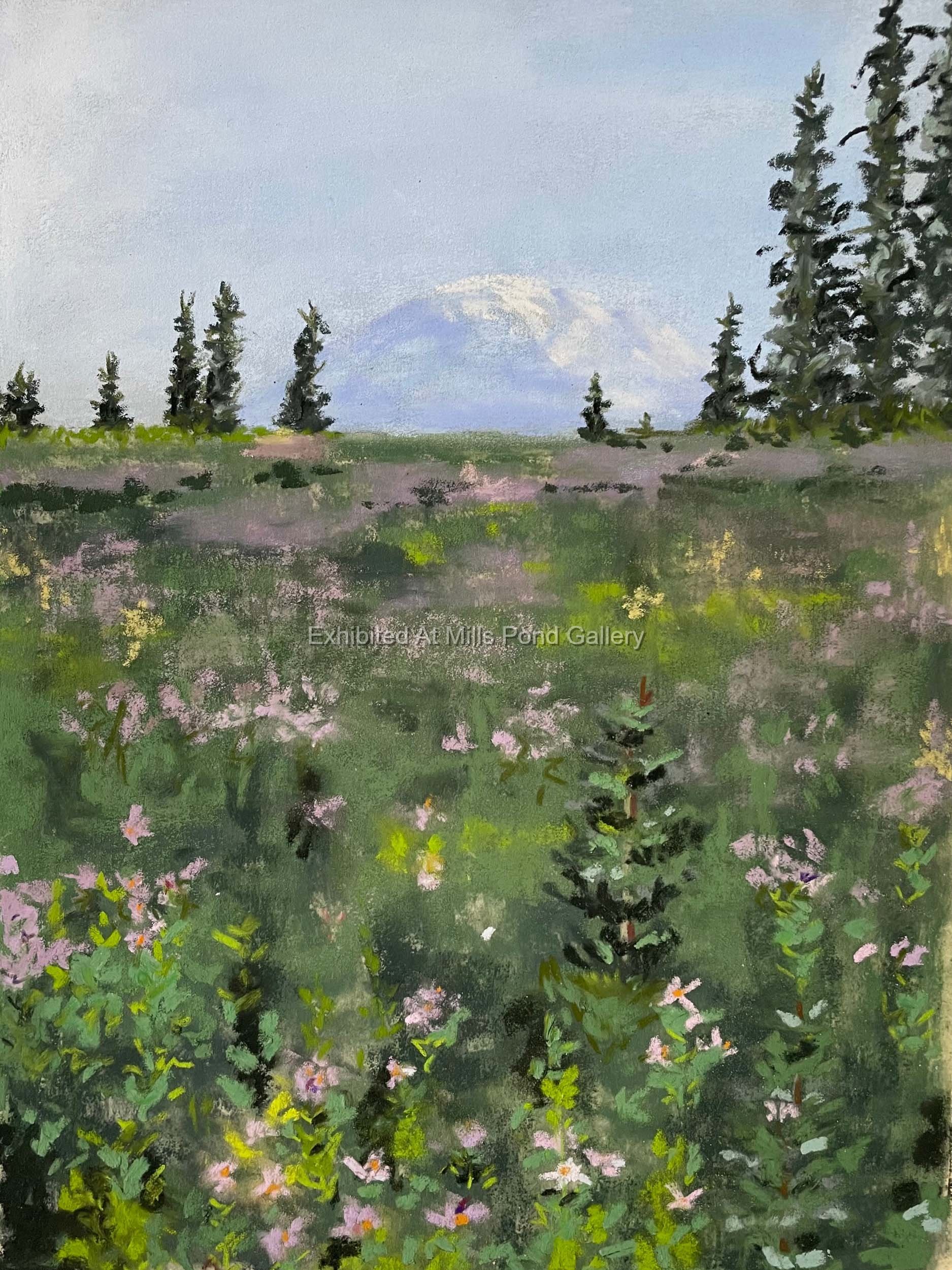 Carissa Millett-Paradise Meadow with  Mt. Ranier-Pastel.jpg