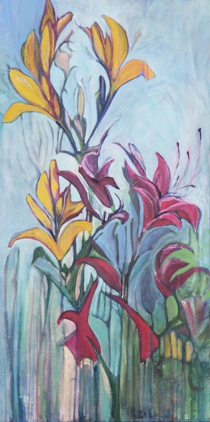 Elizabeth Kisseleff- Lilies -Acrylic