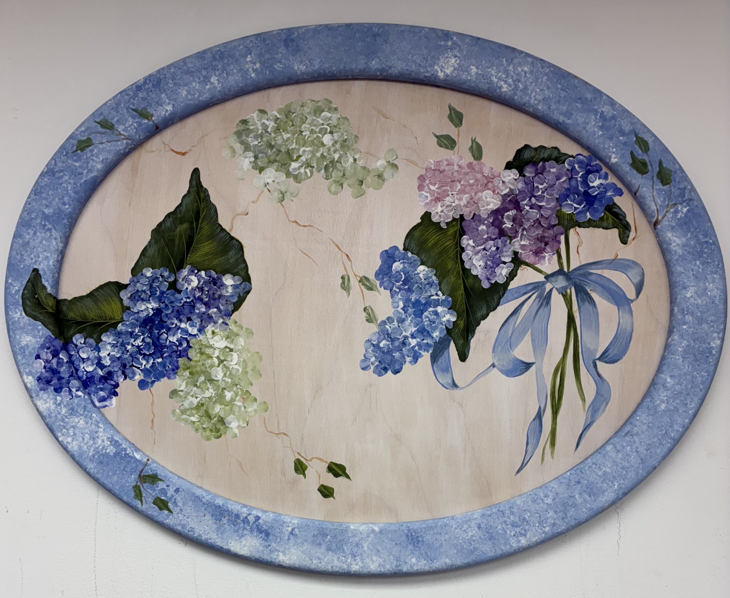 Gail Neuman-Hydrangeas-Acrylic on wood