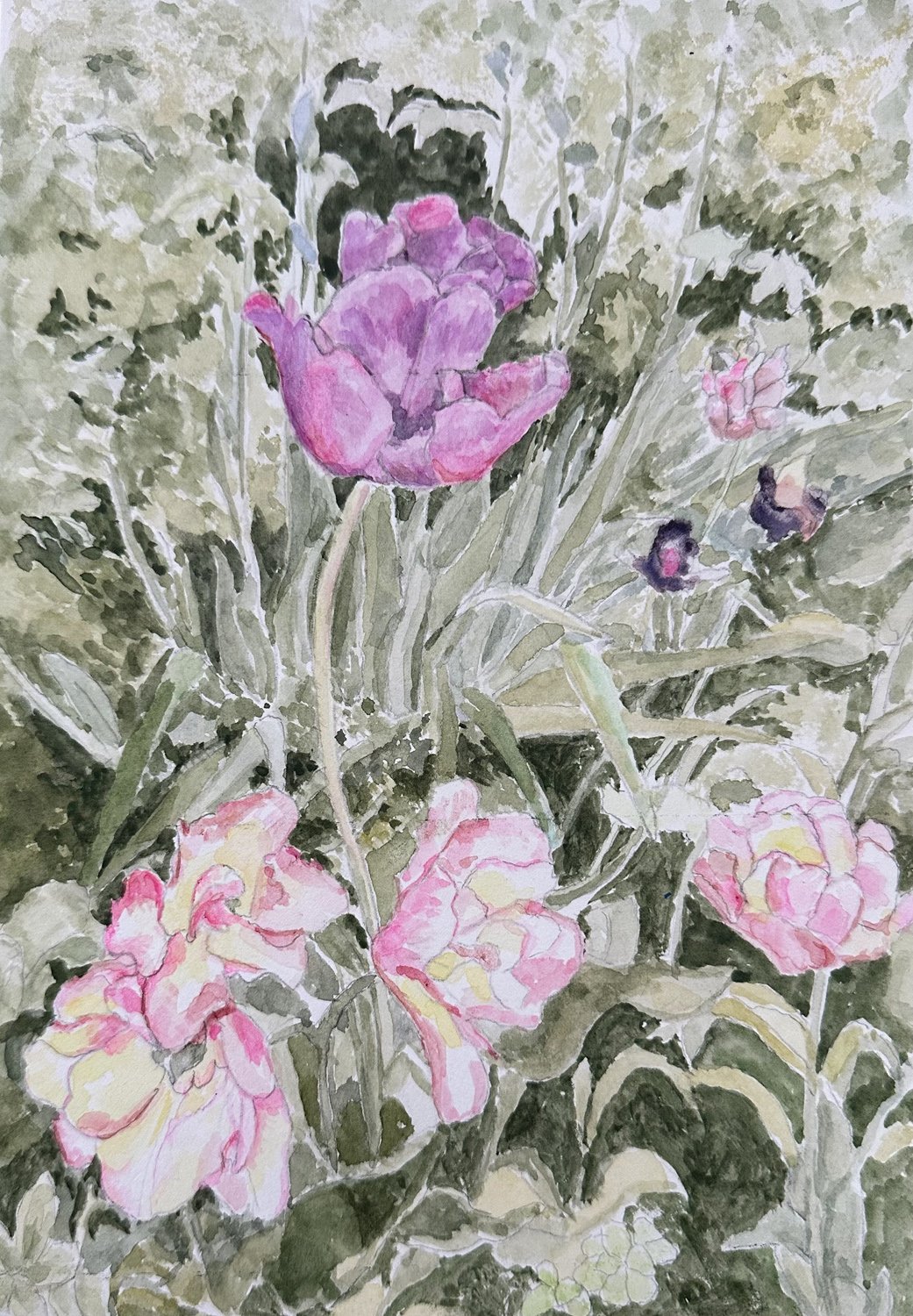 Judy Stone-A Touch of Spring-Watercolor