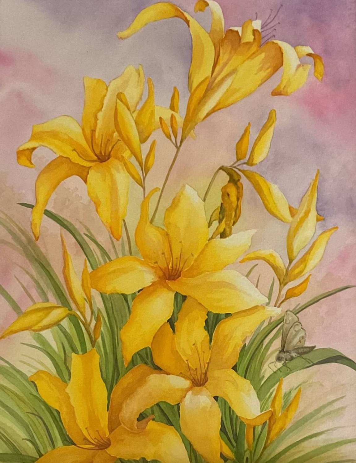 Lynn Kinsella-Lilies-Watercolor