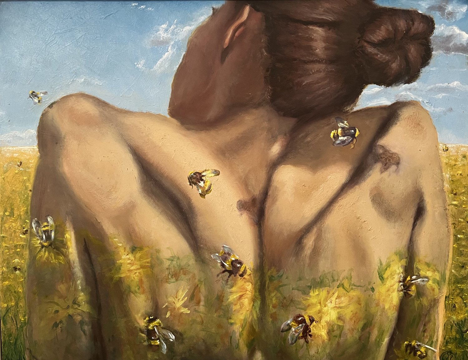 Peter Leeds-For the Love of Bees-Oil on Masonite
