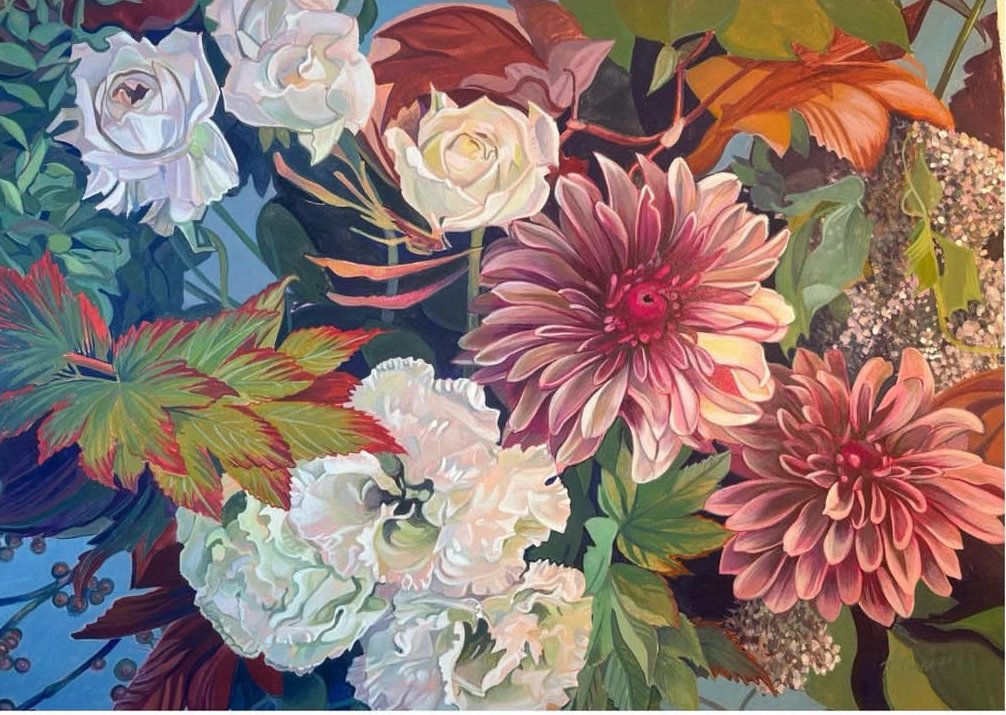 Robert Tuska - Bouquet- Gouache