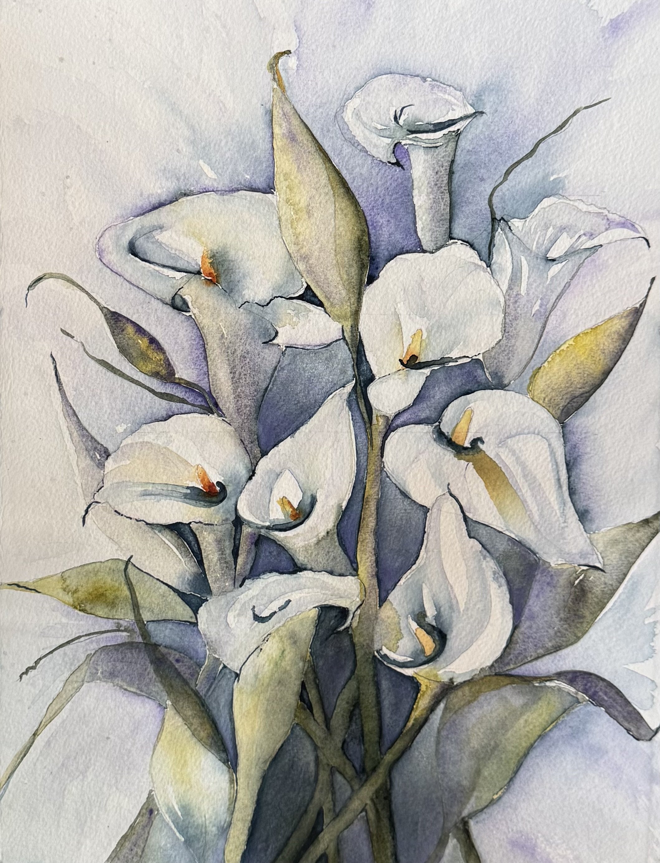 Theresa Graff-Calla Lilies-Watercolor