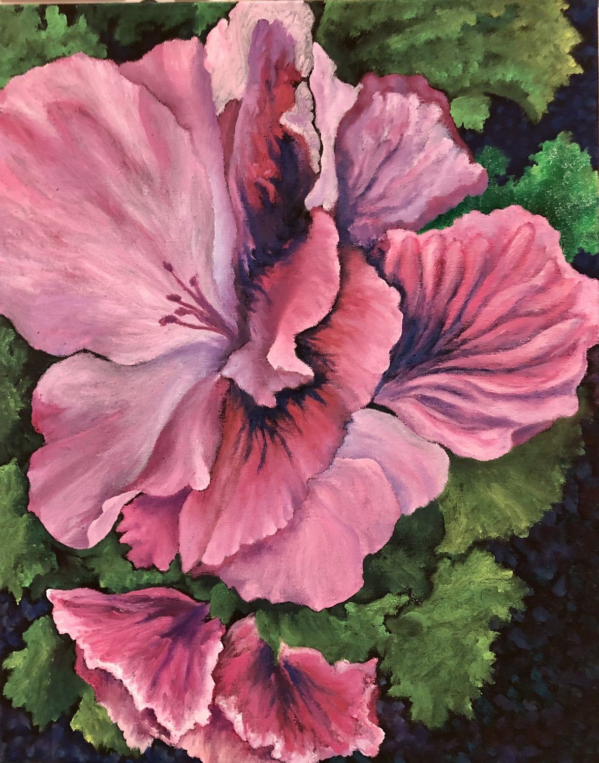 Tobi Cohen-Geranium-Oil on canvas
