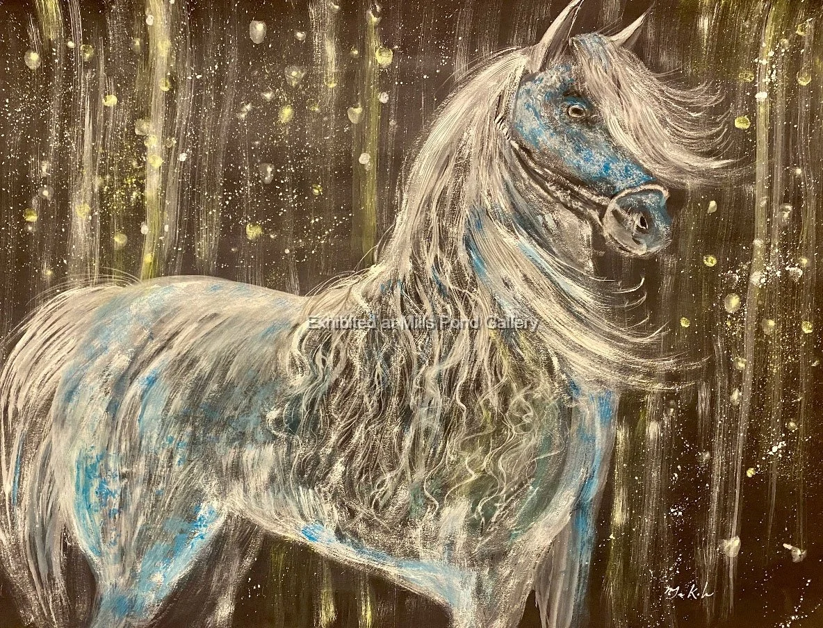 Myungja Anna Koh-Brilliant Blue Horse-Ink and Watercolor.jpg