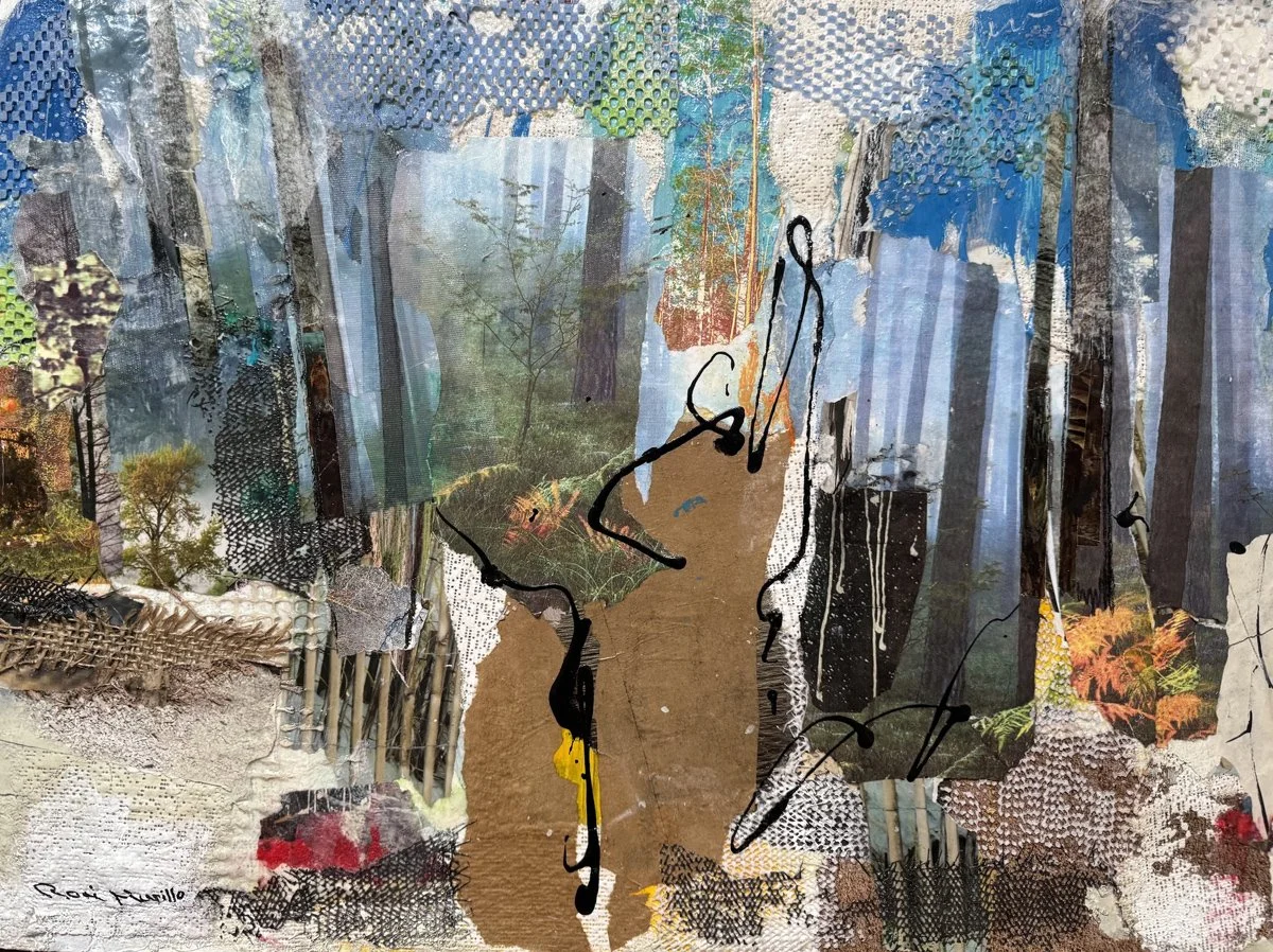 Roni Murillo 2 Tranquility in Chaos, Carolina Woods 5-Mixed Media Collage.jpg