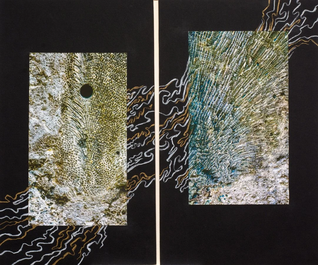 Then &amp; Now- Pigment Ink and Pencil, Archival Matte Papers, Panel