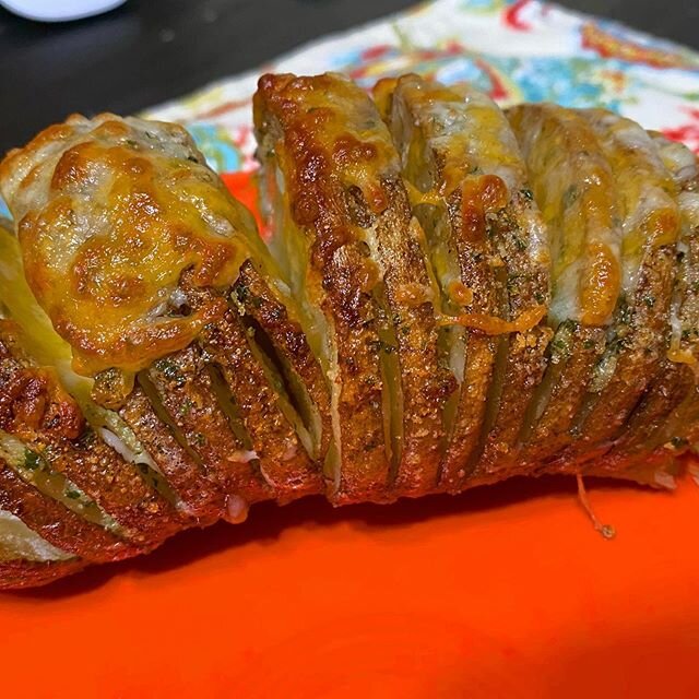 Dear Hasselback Potatoes, where have you been all my life?  Seasoned with our SPG and Rub. So good!  @rectecgrills #rectecgrills #wheelyq #barbecue #spgseasoning #bbq #hasselbackpotatoes #rectec