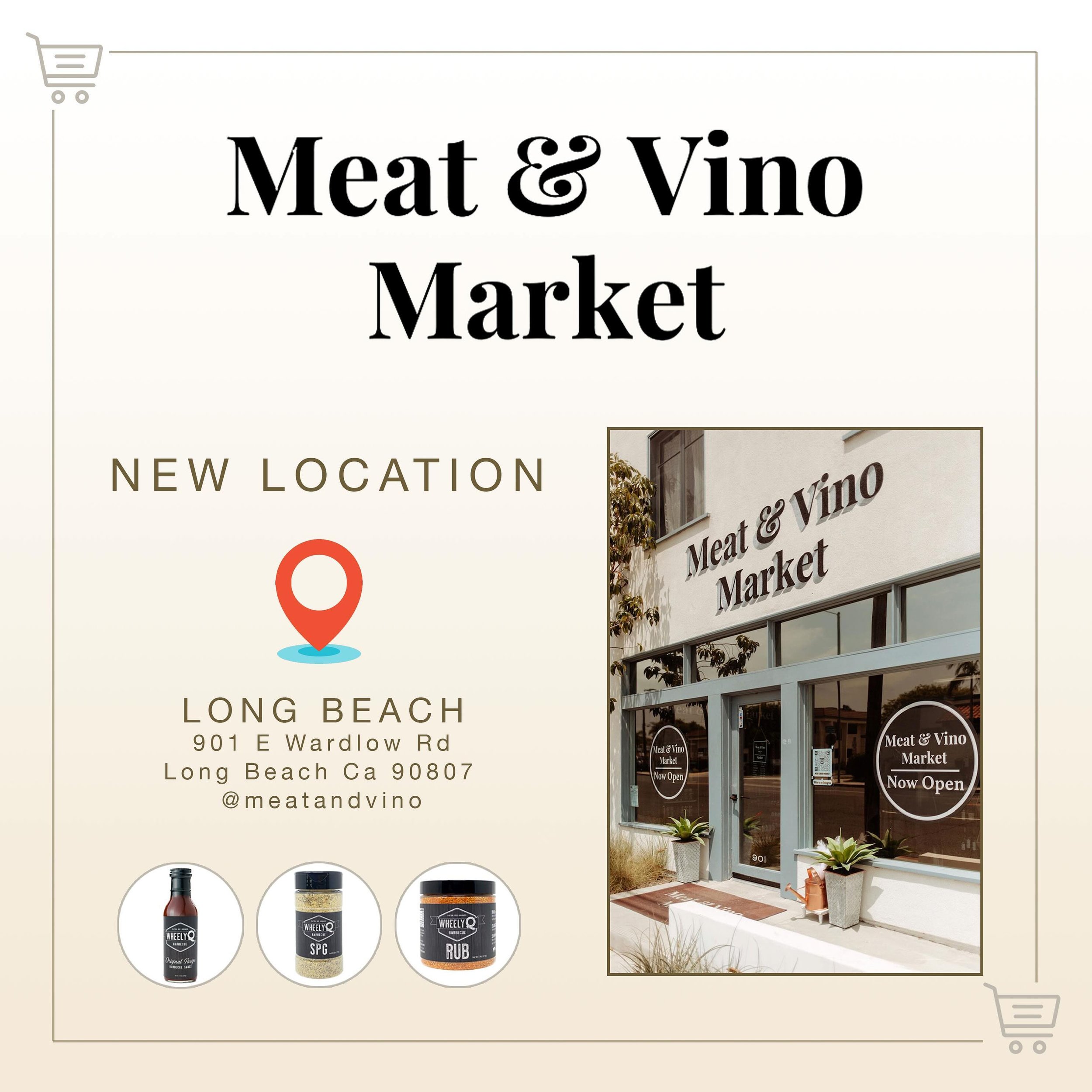 LONG BEACH FRIENDS!

We&rsquo;ve got you hooked up with a new location that&rsquo;s stocked with WheelyQ!  You can find our Barbecue Sauce, SPG Seasoning and All Purpose Rub.

Go check out Meat &amp; Vino Market in Long Beach, CA They carry a selecti