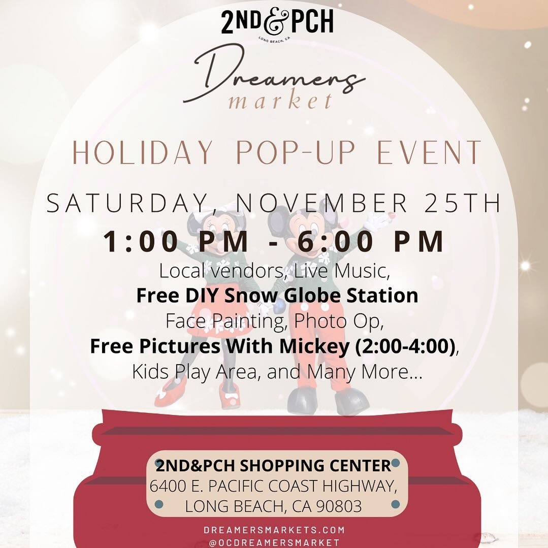 Local Peeps!  Come see us at the Dreamers Market being held at 2nd &amp; PCH in Long Beach!  Today from 1:00 - 6:00 PM. 

Gift Boxes will be on sale for $25!  Jump start your Christmas shopping while supporting local small businesses. 

Mention this 