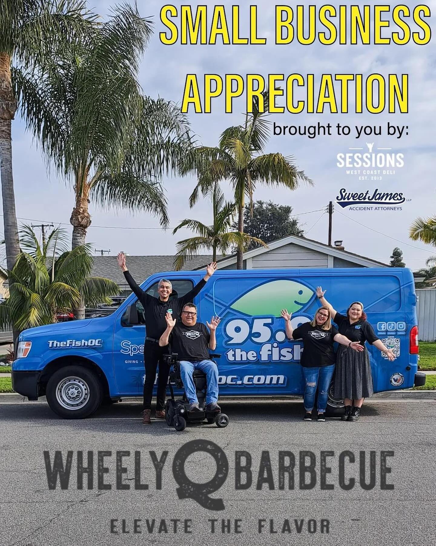 We had the opportunity of being interviewed by The Fish 95.9 last week.  We feel honored that they chose WheelyQ as a local Small Business to highlight.  Even more people will get to know about our delicious products and we get a chance to raise awar