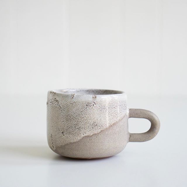 Mug life 〰️ Tried out a new glaze combo. I think I like it! - 
#ceramics #pottery #handmade