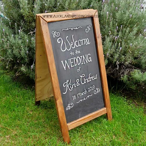 brown-rustic-a-frame-chalkboard-auckland-party-wedding-event-hire