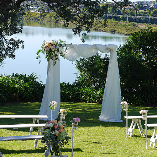 auckland wedding hire pop up ceremony set diy complete water