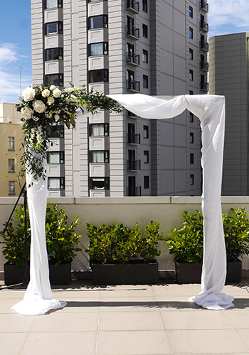 auckland wedding hire pop up ceremony set diy complete hotel