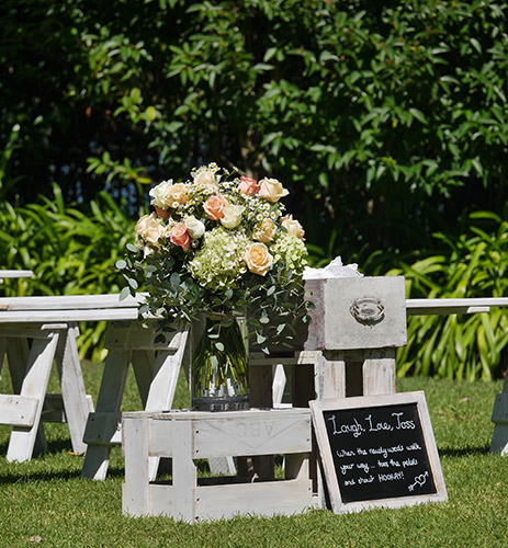 auckland wedding hire pop up ceremony set diy complete flowers