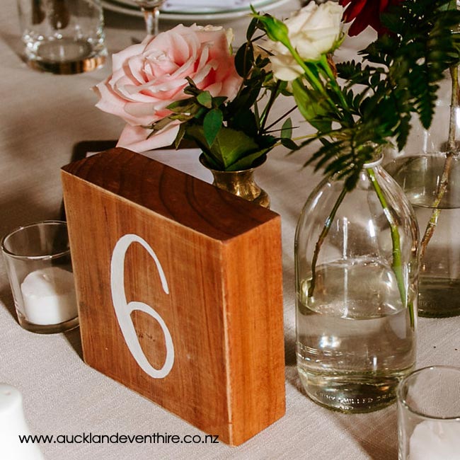Wood Block Table Numbers