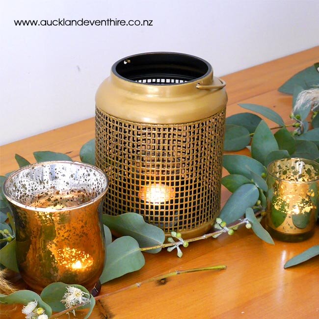 Gold-mesh-lantern-candle-holder-auckland-event-hire-party-wedding-rent