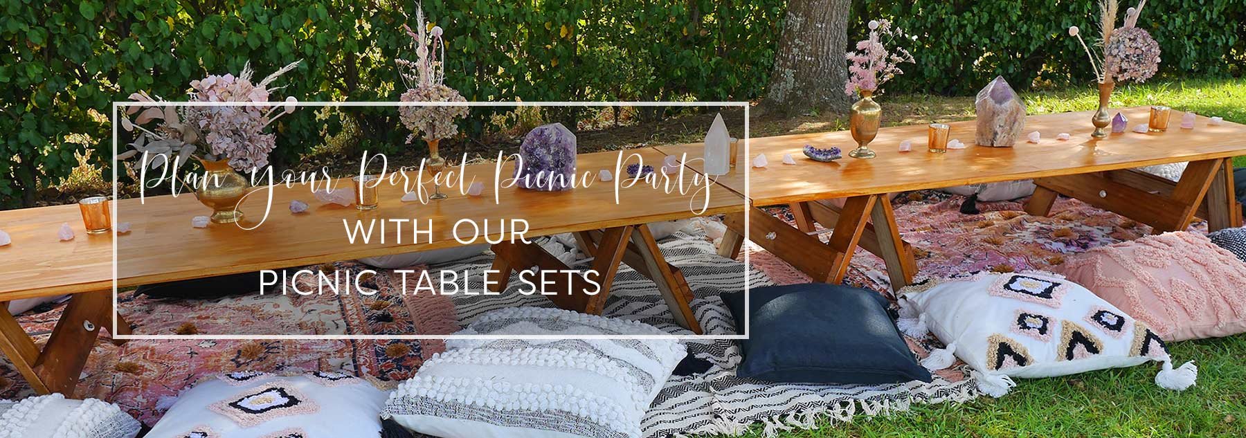 Hire picnic table set party package auckland