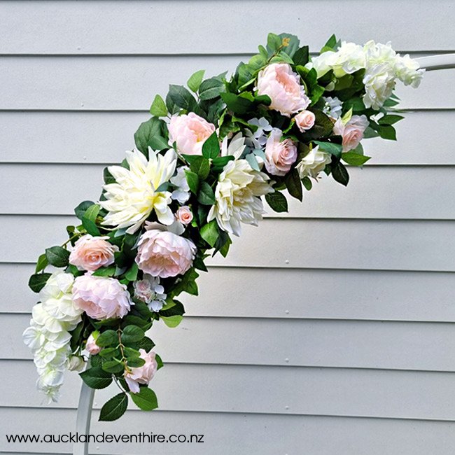 Blush Pink White Fake Artificial Flowers Arrangement Wedding Hire Auckland 