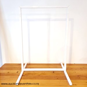 White Metal Frame Sign Stand