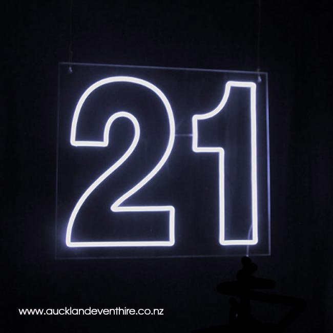 TWENTY ONE - Neon LED Sign — Auckland Event Hire