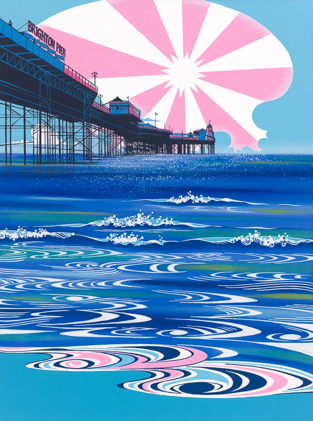 'Vibrant Sunset over Brighton'