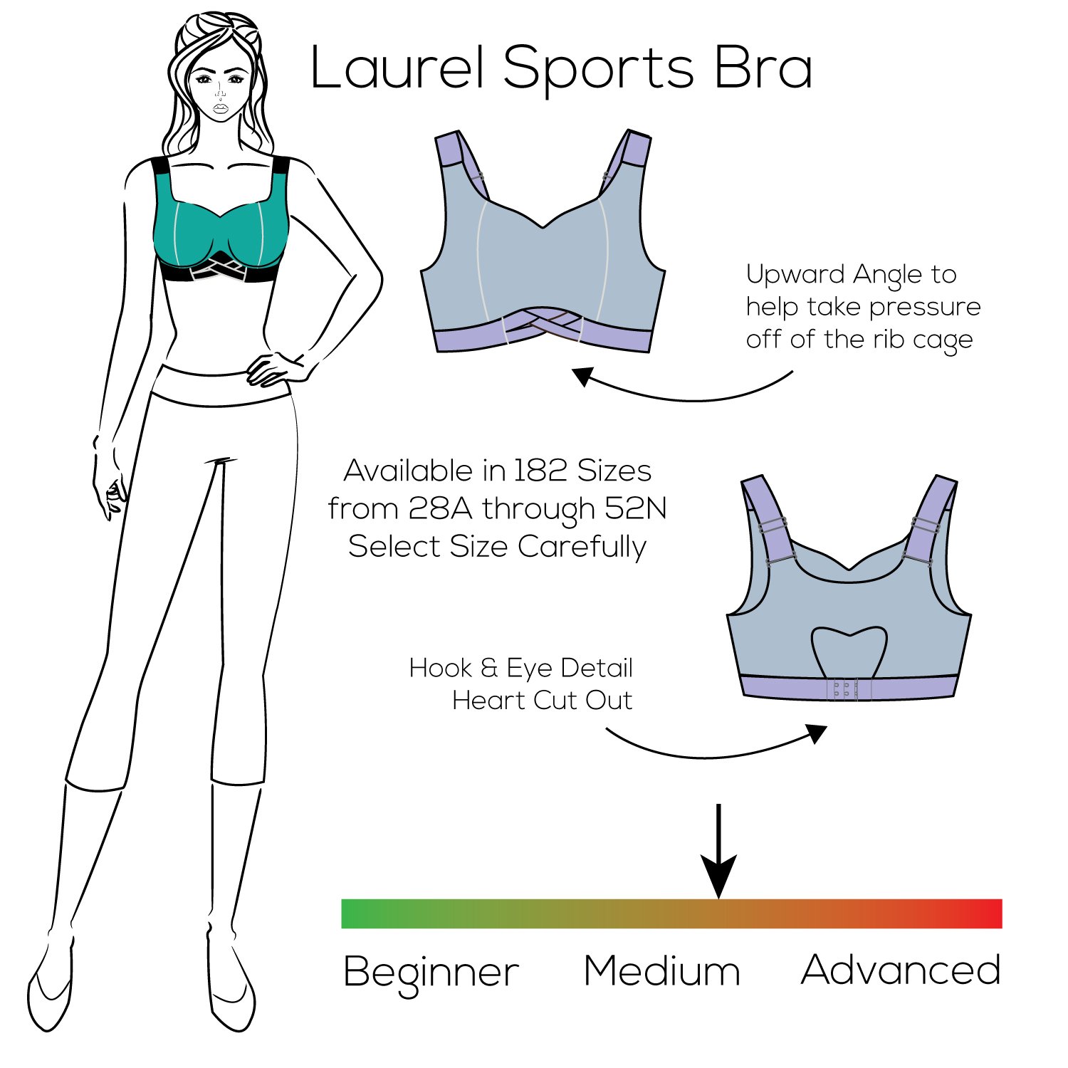 Endurance Bra Findings kit (for adjustable shoulder straps) + foam