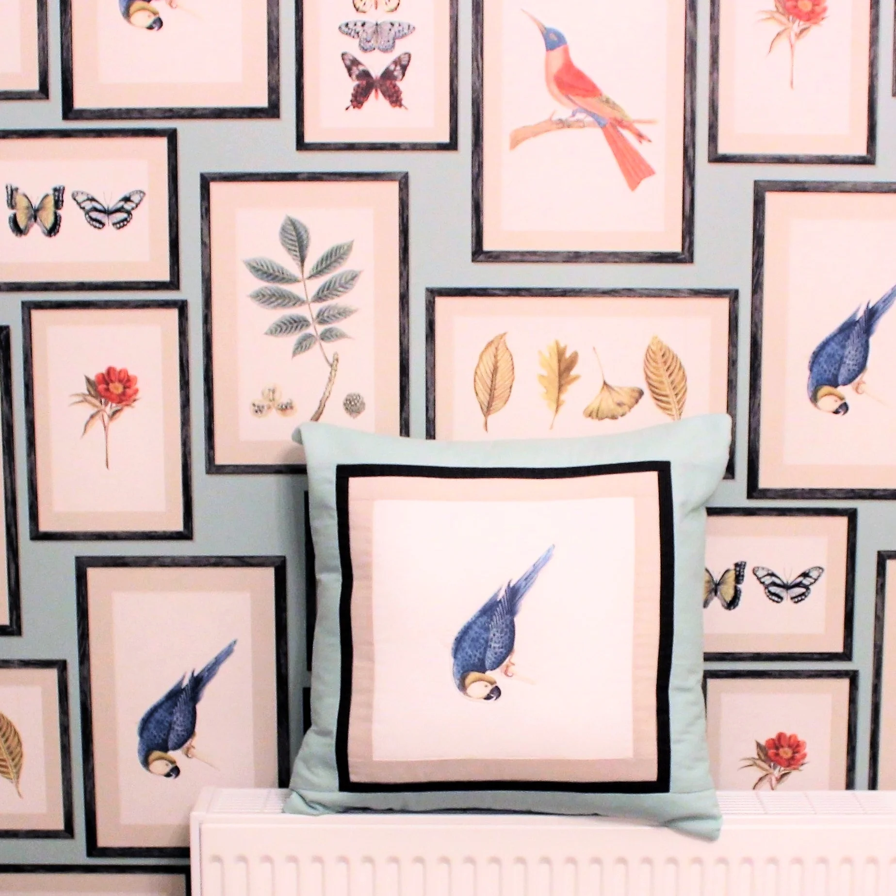 Cushion to match wallpaper