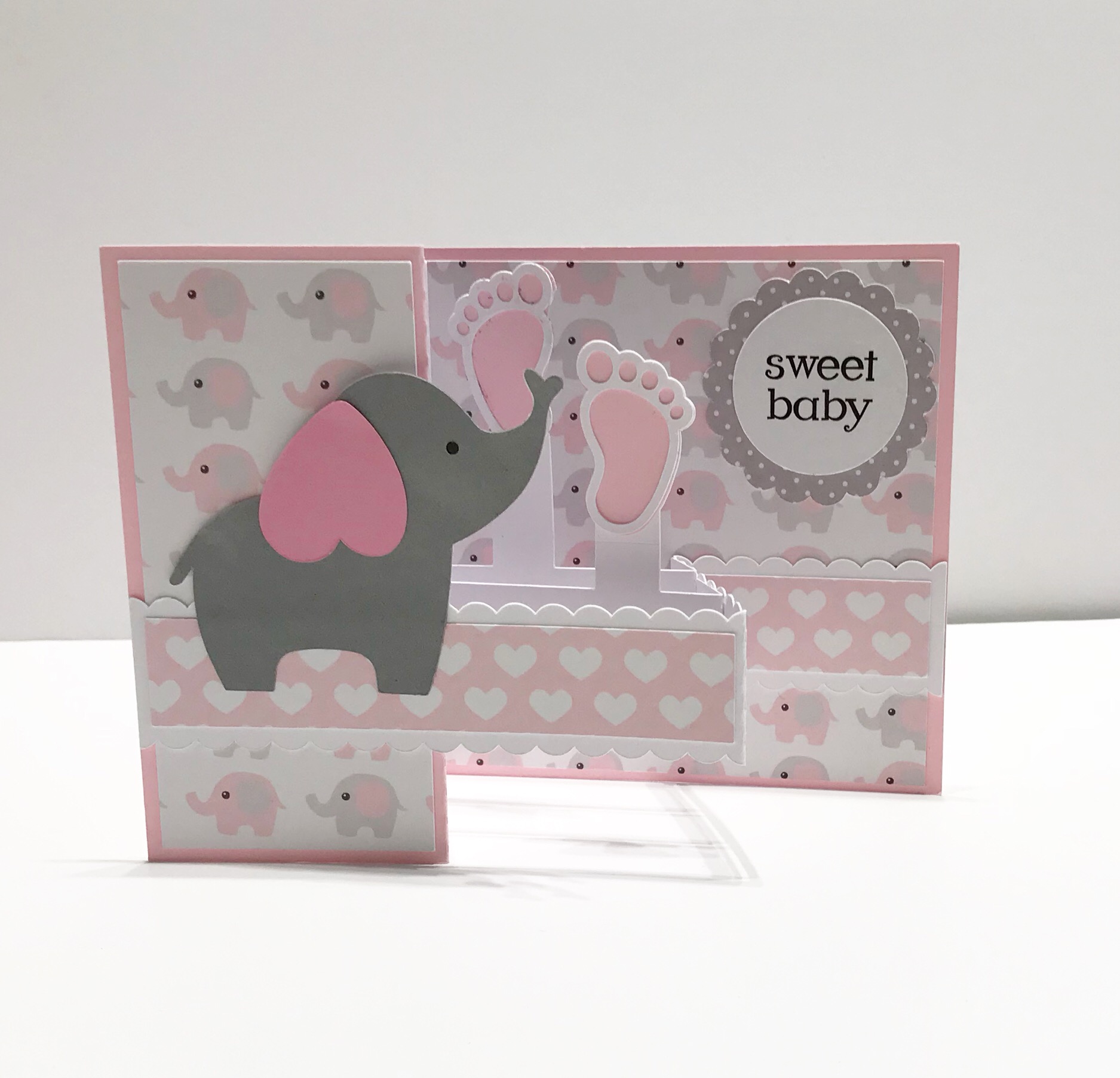 Lori Whitlock Baby Card - Elephant
