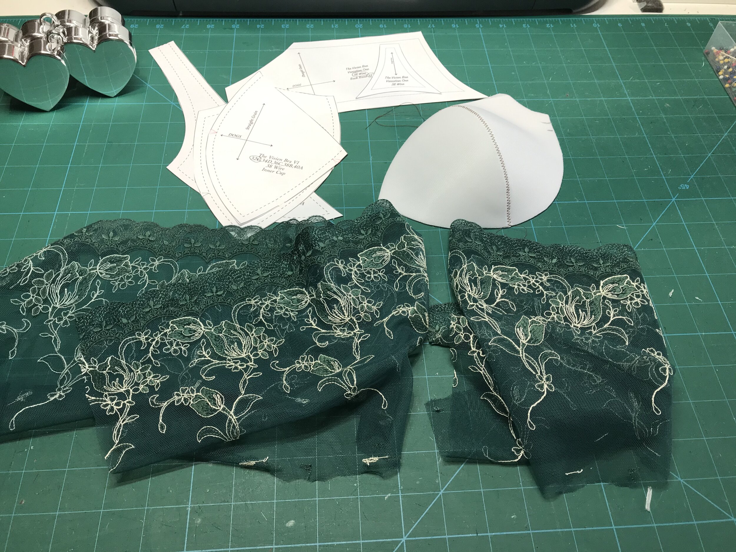 How to sew a bra - Step 3: A glance on the pattern pieces – AFI