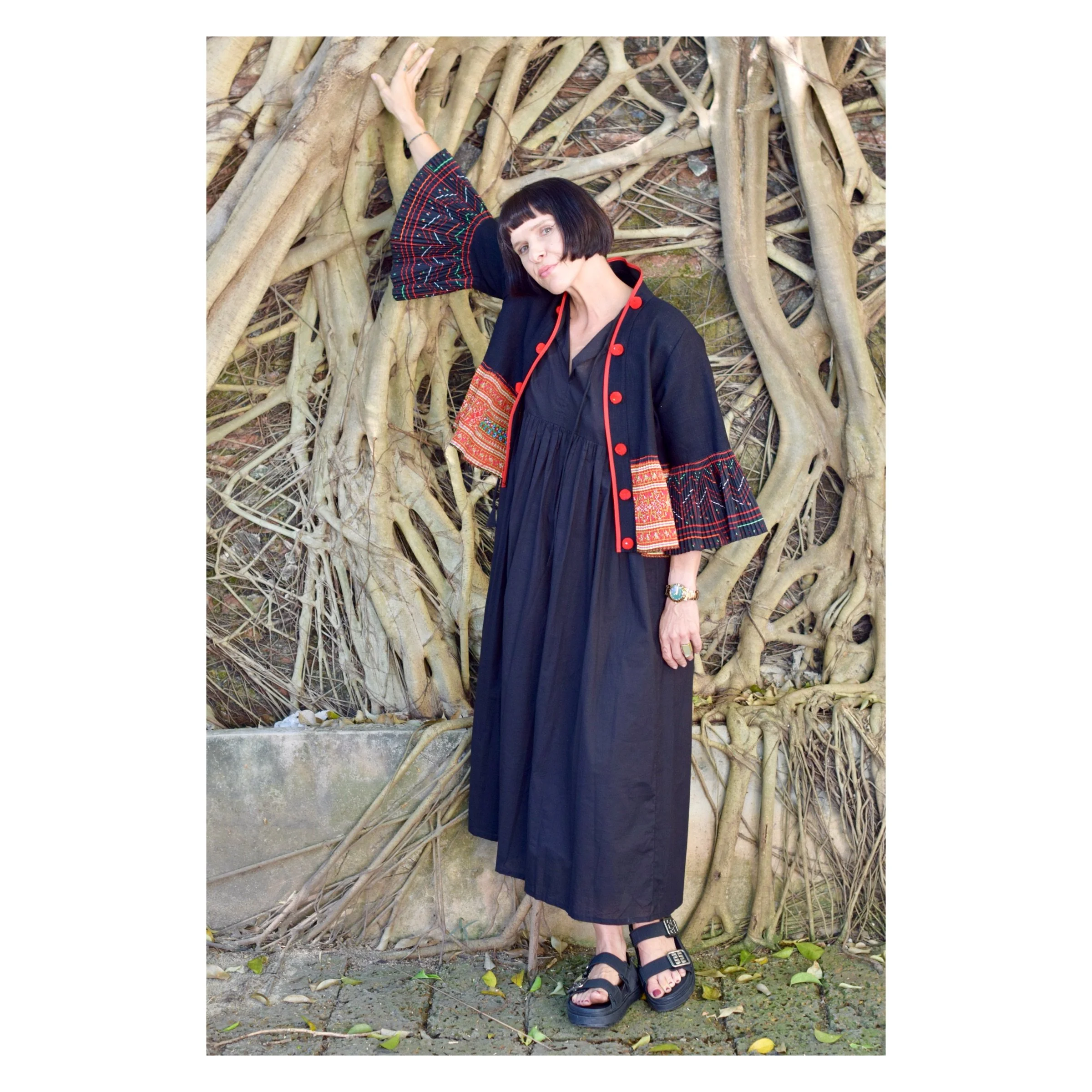 Black Hmong Pom Pom Jacket 2.JPG