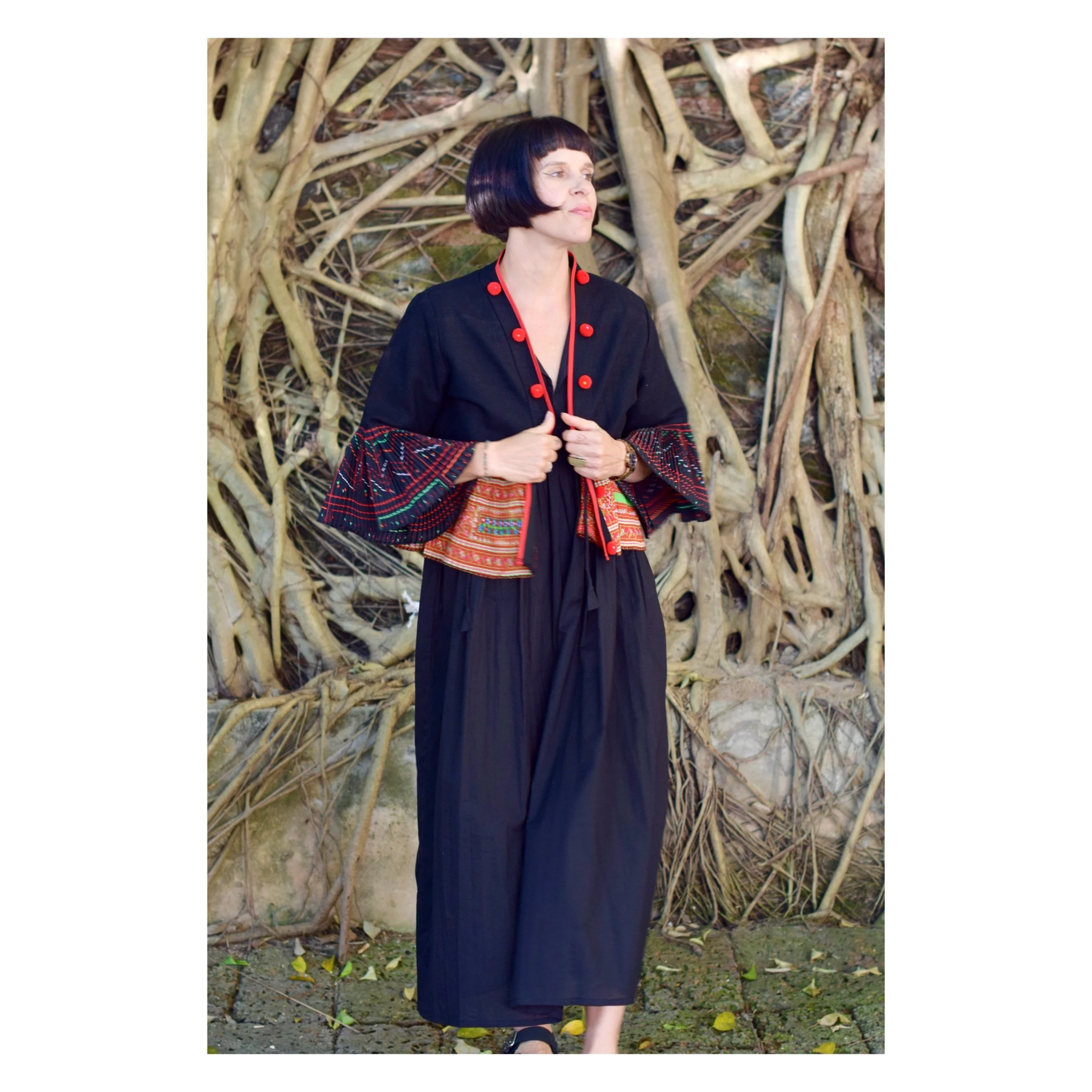 Black Hmong Pom Pom Jacket 3.JPG