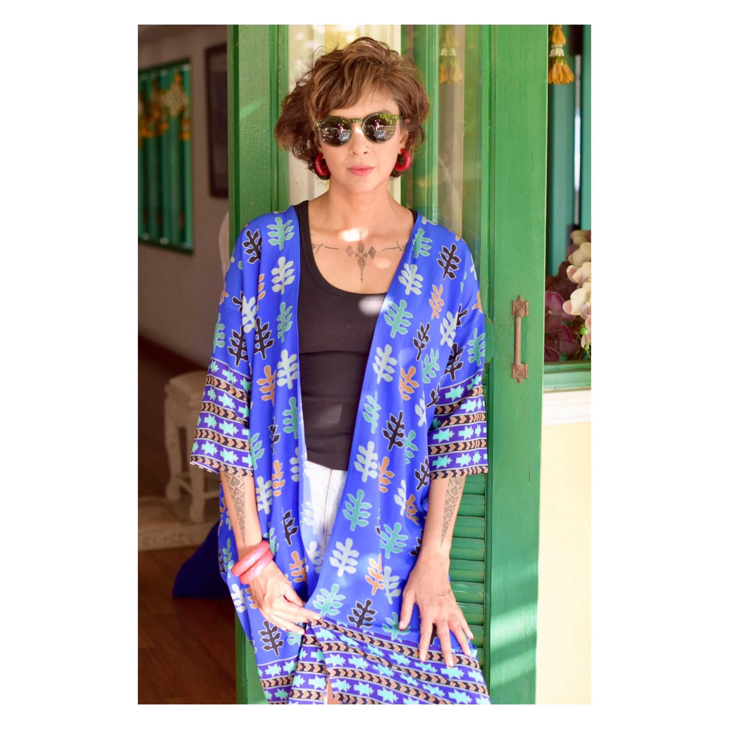 Blue Silk Kimono Matisse Print 4.JPG