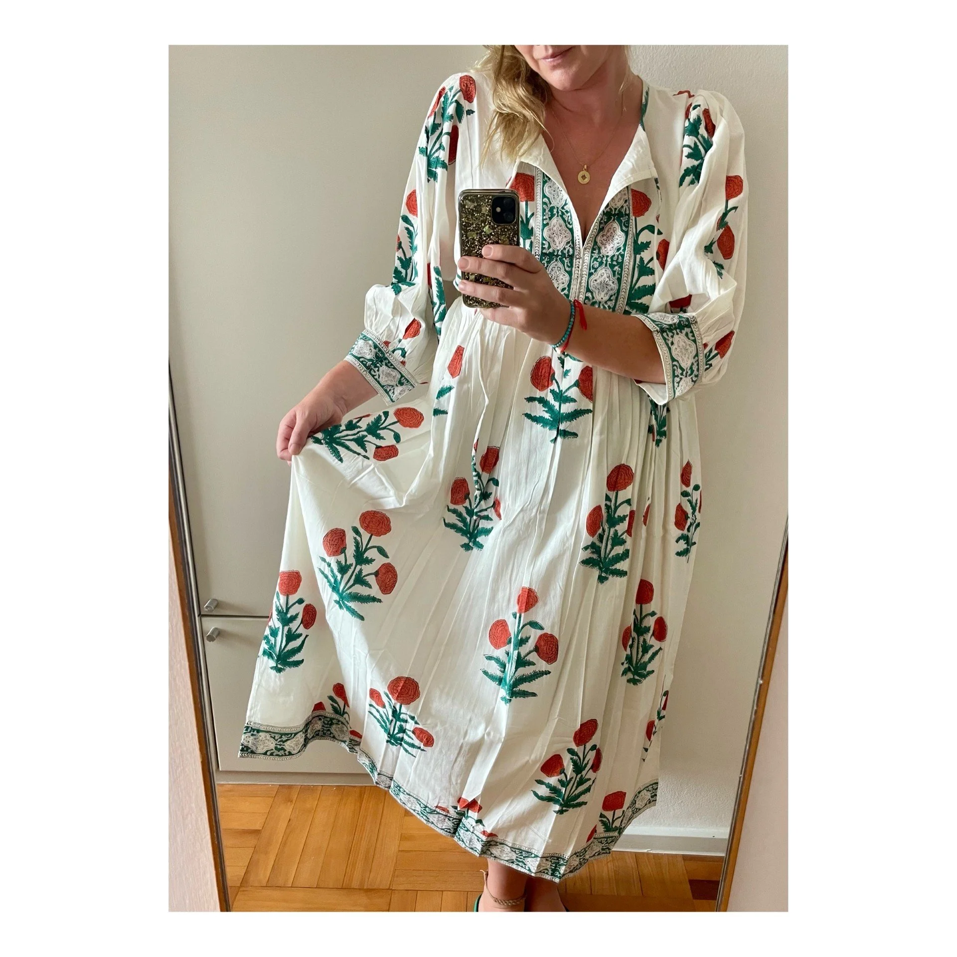 Poppy Dress Mini Midi Block Print