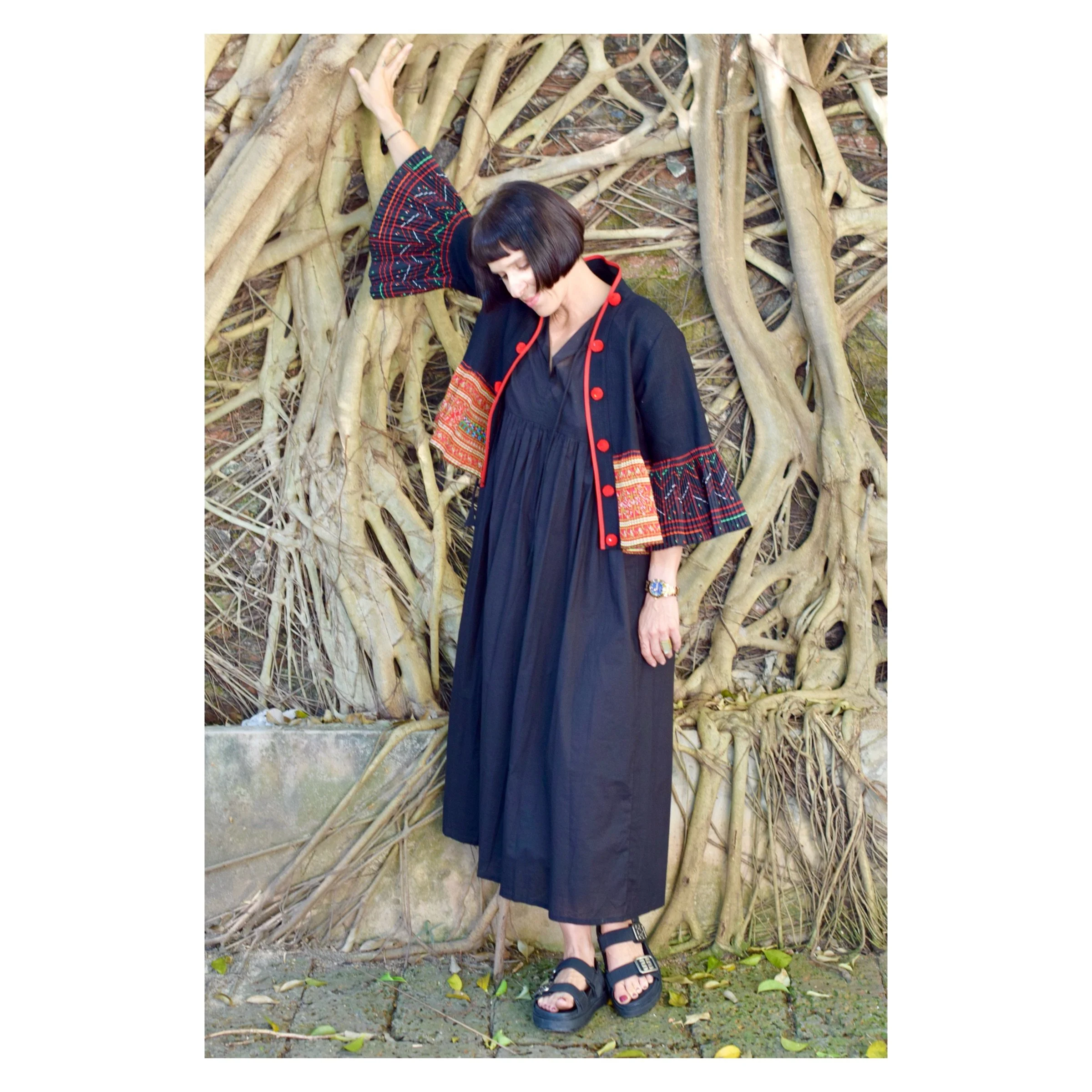 Black Hmong Pom Pom Jacket 1.JPG