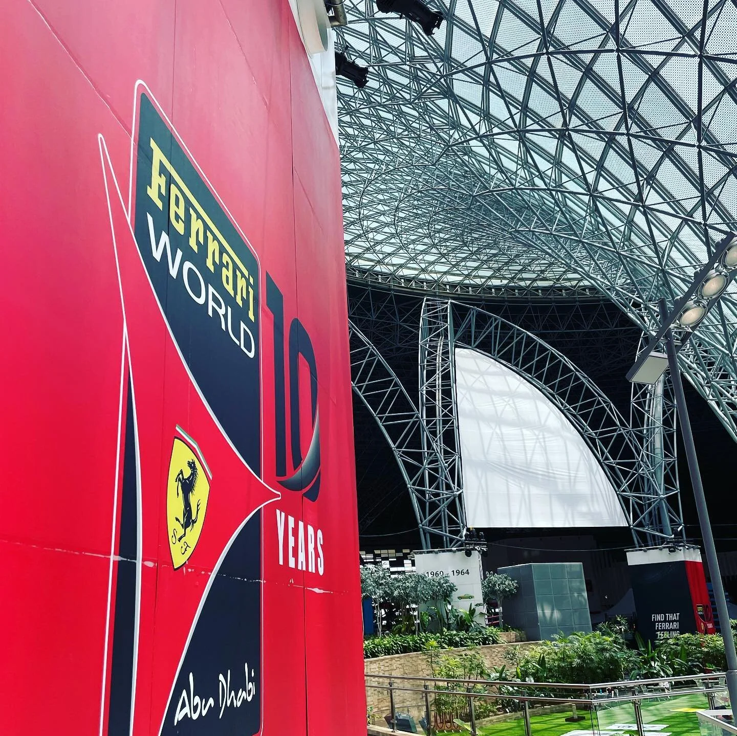 2 very cool buildings with 2 very different experiences&hellip;.. @louvreabudhabi @ferrariworldabudhabi