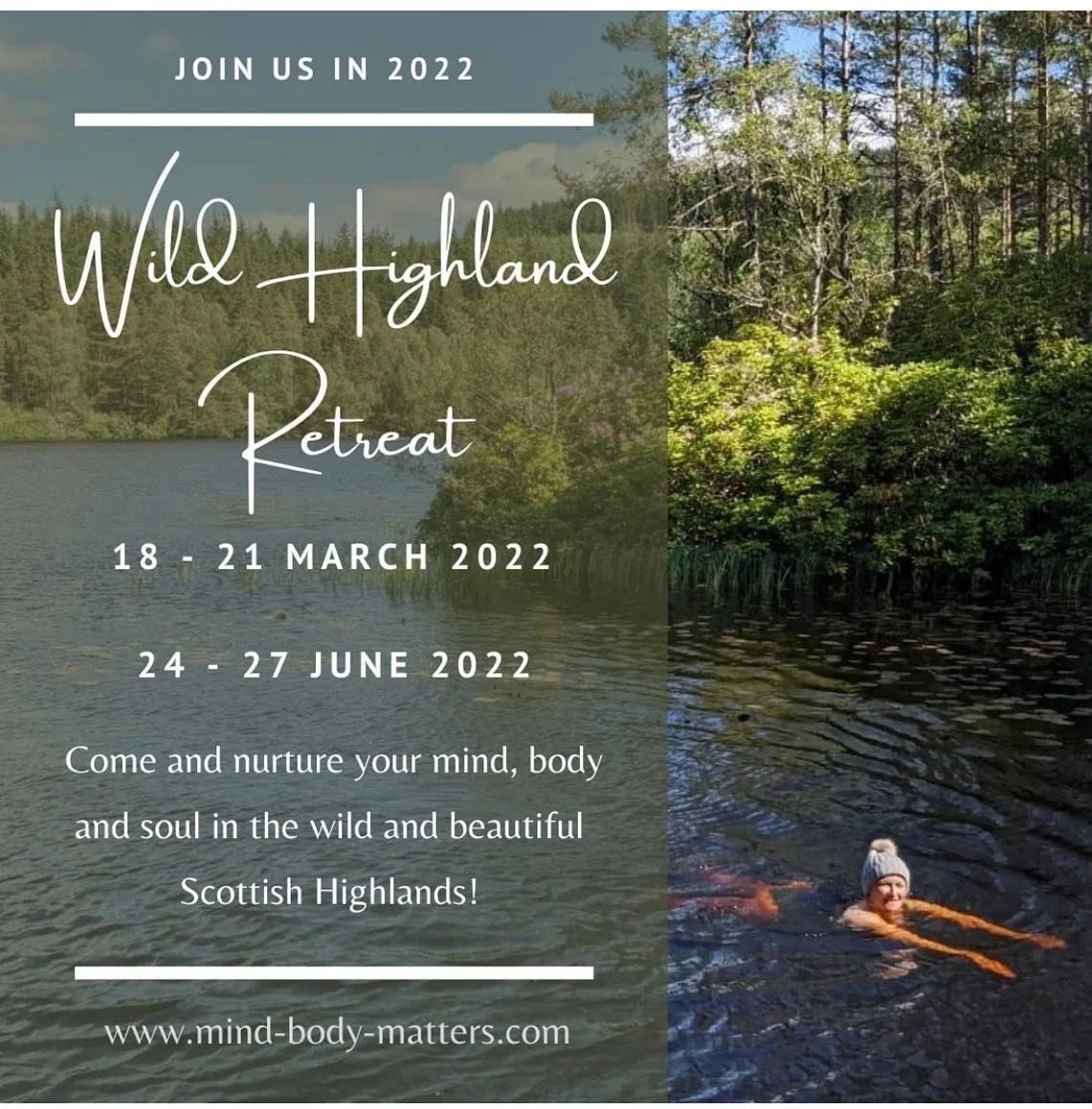 An amazing opportunity to spend time with @mindbodymatters in the stunning Scottish Highlands.