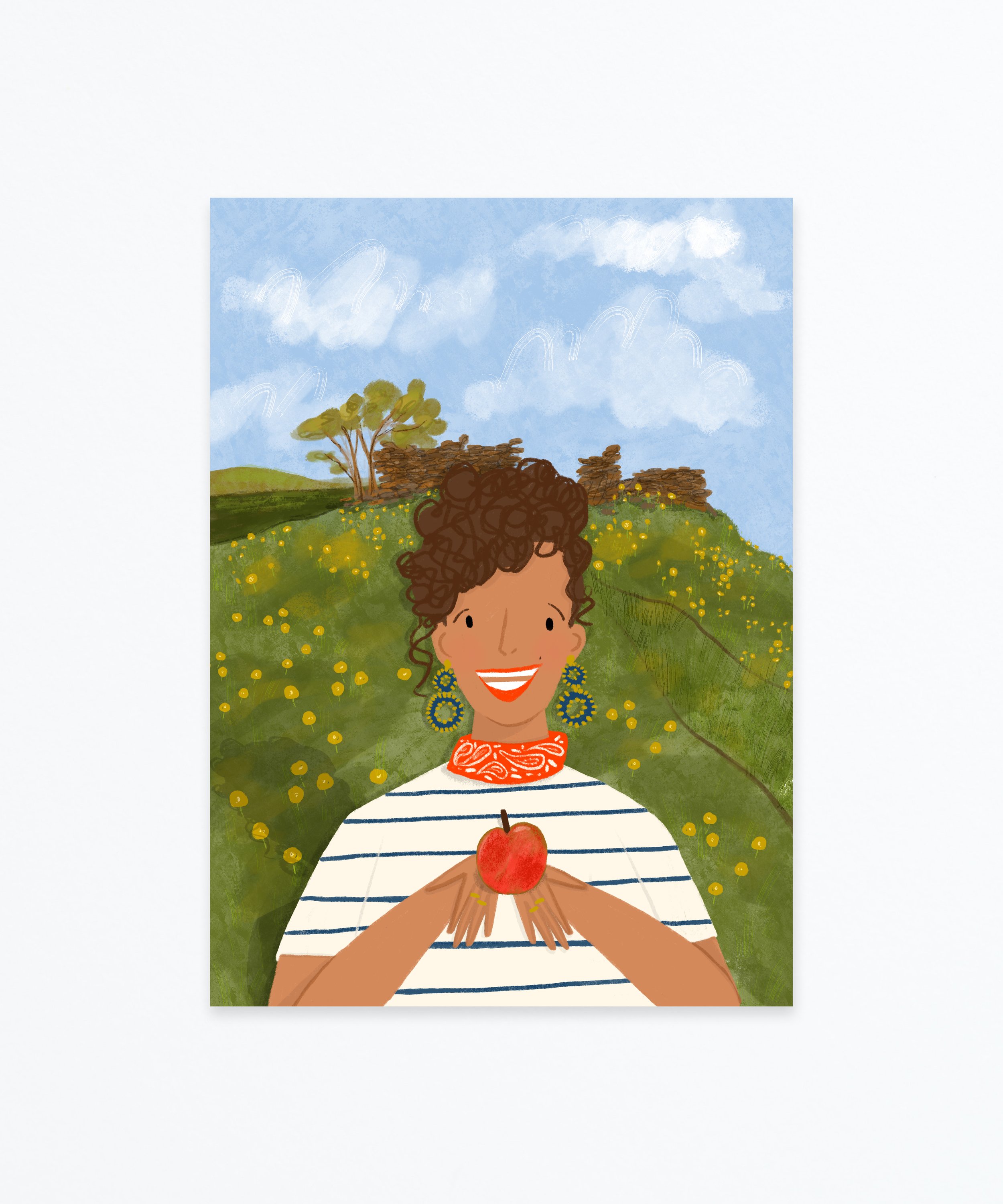 Leyla Kazim Postcard 1 - Apple on Paper.jpg