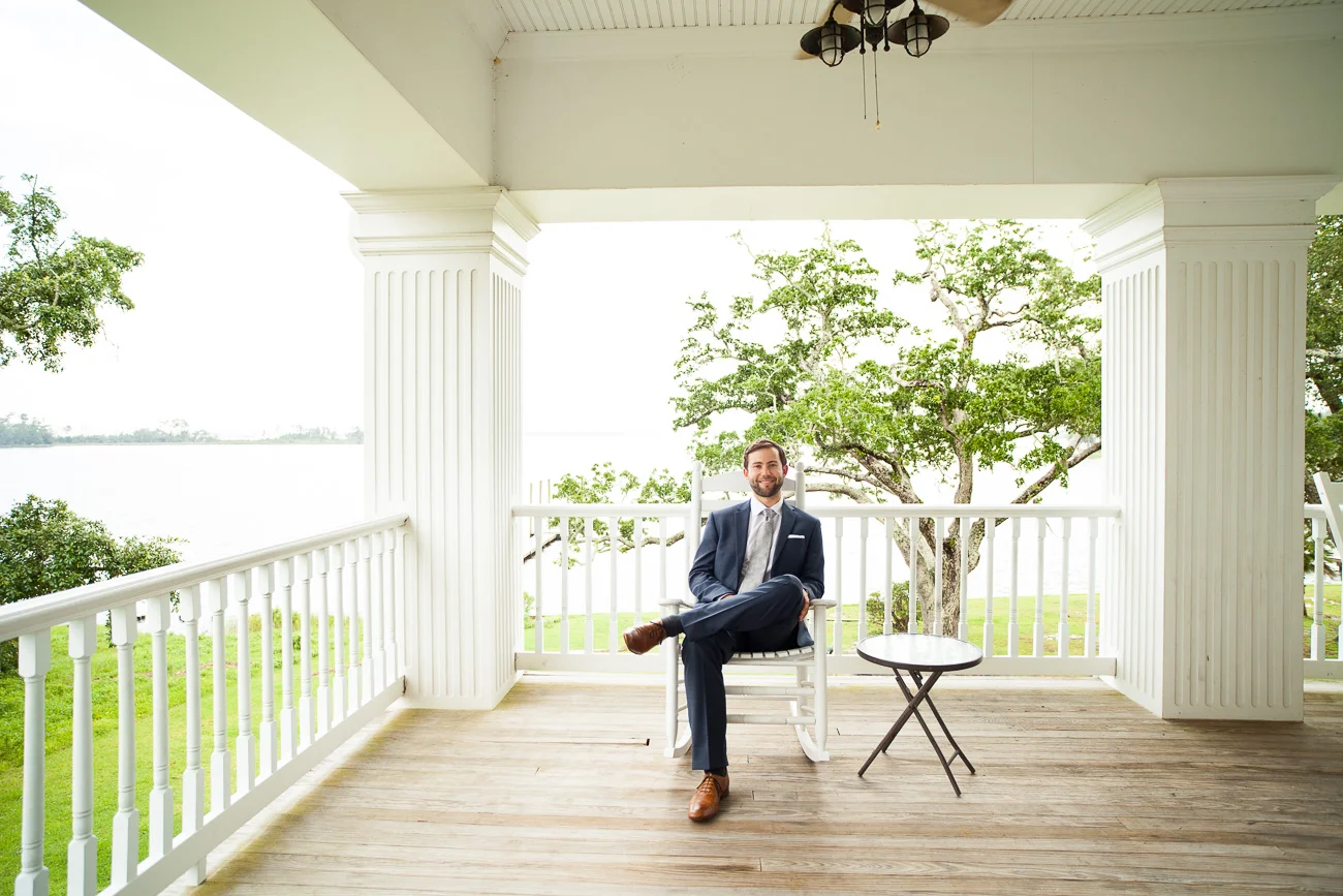 Doesn't Kyle look at home on this amazing porch?
