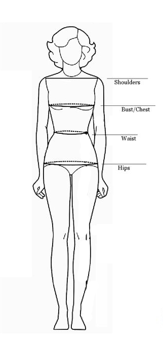 Women's Measurement Diagram — Xoomba