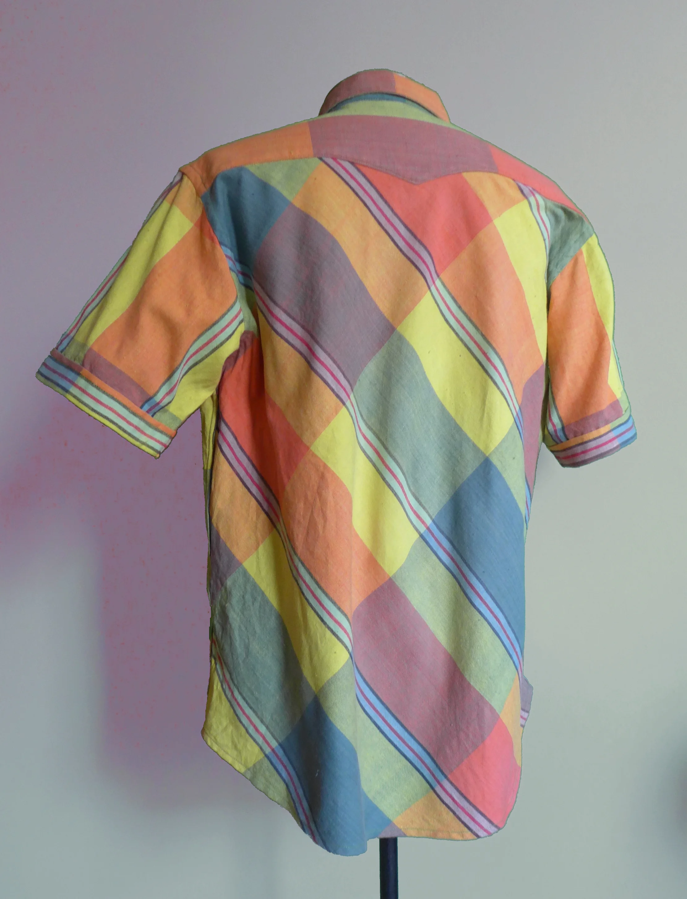 sustainable organic cotton colorful massive madras mens shirt, xoomba