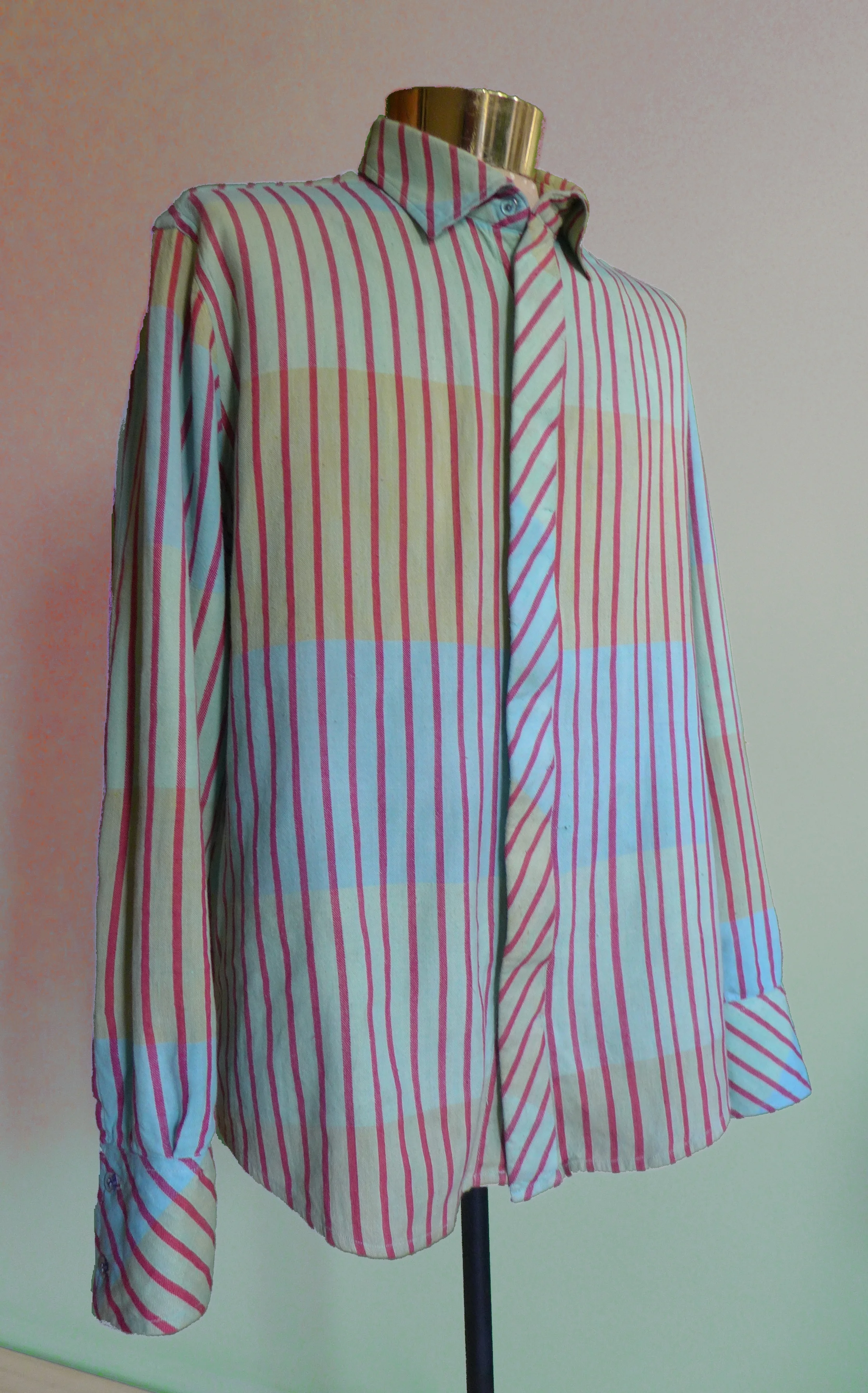 sustainable organic cotton blue green red aqua raspberry mens shirt, xoomba