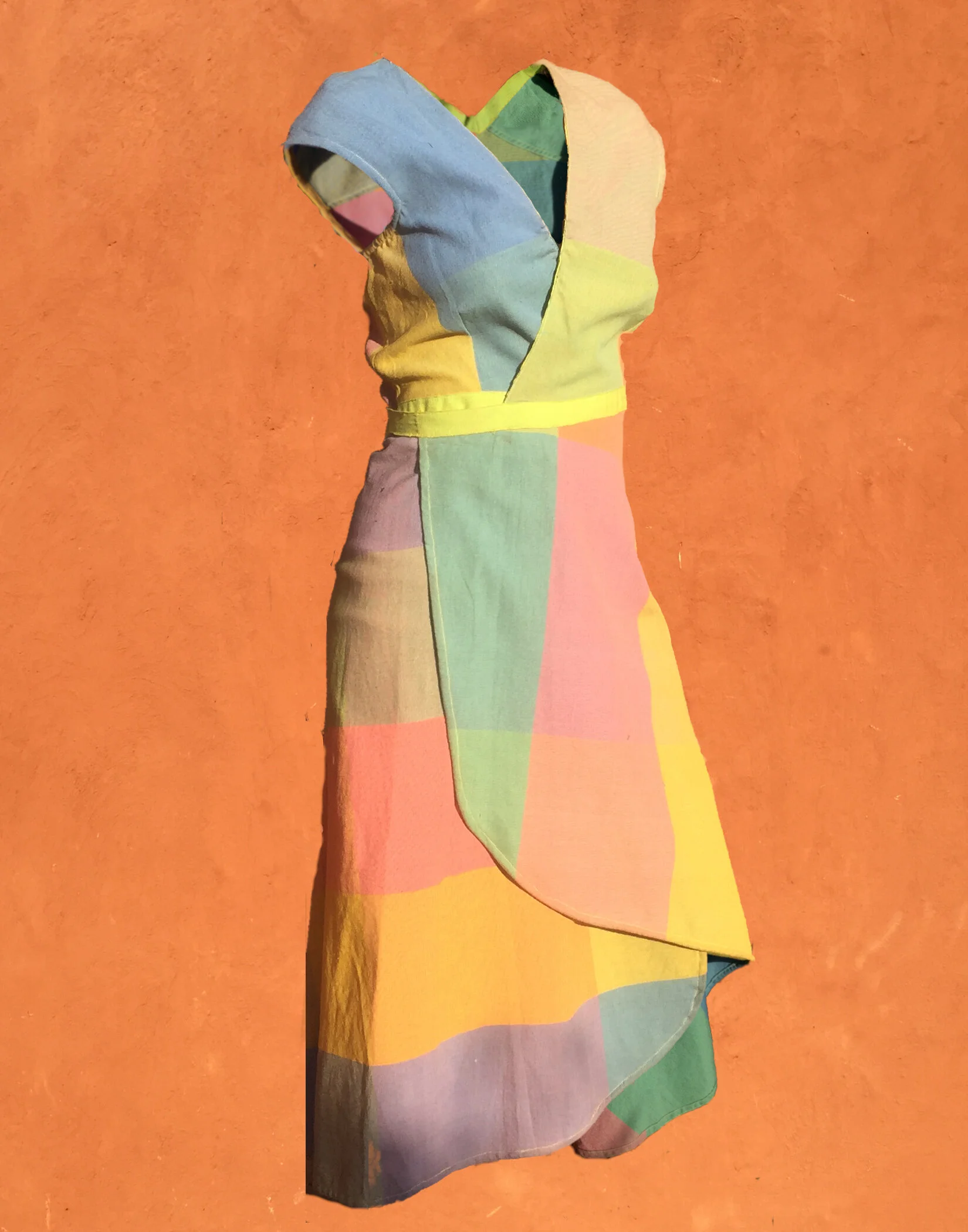 Crossover dress, organic cotton, mode in africa, hand woven, artisanal, sustainable fashion