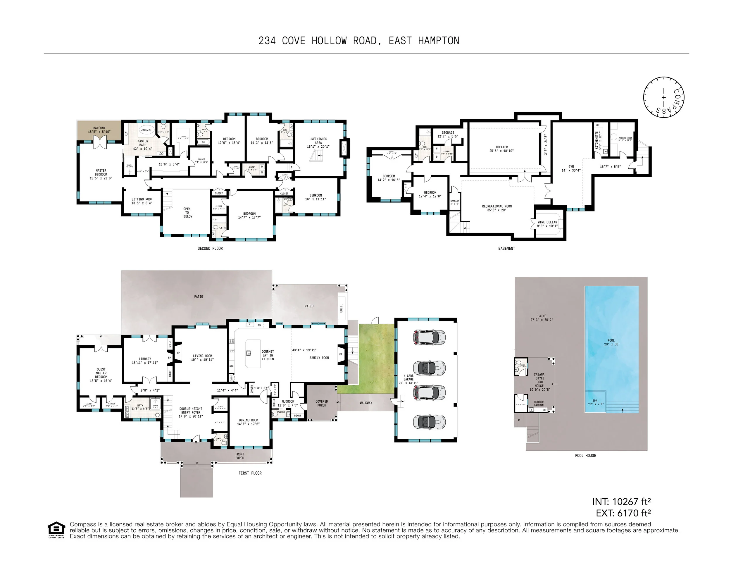 Floor Plans — 234 Cove Hollow Road, East Hampton