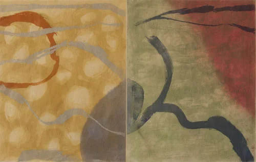 Catalonian Comrades, 2011 monotype plate size 19.5 x 31 inches paper size 19.5 x 35 inches $1950